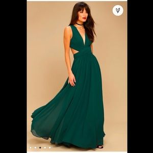 Lulu’s Vivid Imagination Cut Out Dress, Green SzXS